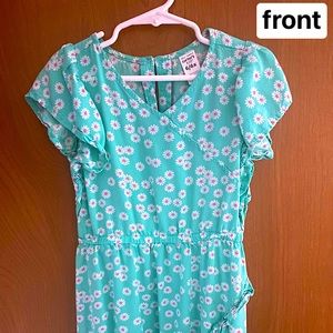 Carters 6/6x Floral Daisy Dress Teal/Aqua